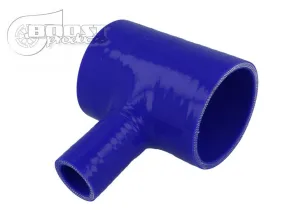 BOOST Products Silicone T-piece Adapter 51mm (2") ID / 25mm (1") Branch ID / Blue