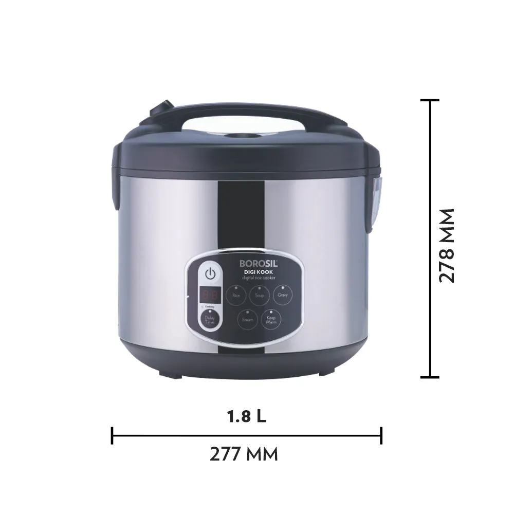 Borosil Digikook Electric Cooker, 1.8L