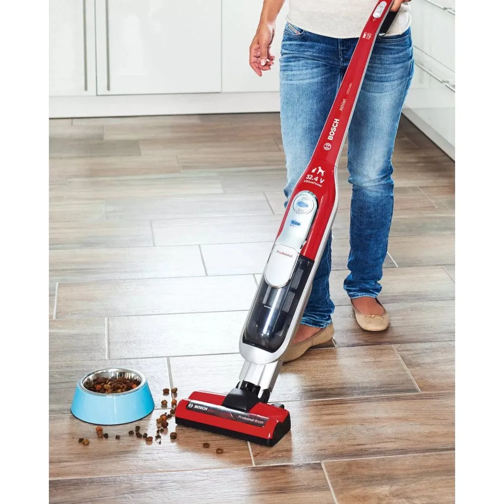 Bosch BCH7PETGB Athlet Serie 8 ProAnimal 32.4V Cordless Vacuum Cleaner, upto 75 minutes runtime Red