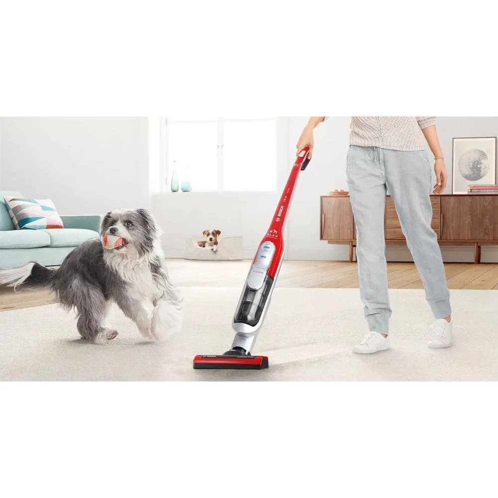 Bosch BCH7PETGB Athlet Serie 8 ProAnimal 32.4V Cordless Vacuum Cleaner, upto 75 minutes runtime Red