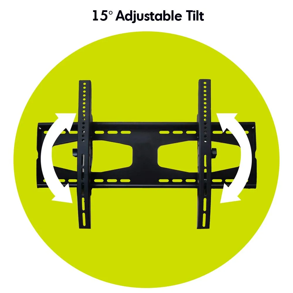 Bracket Wall Mounted Holds TV 23-55 inch, 45kg Load, 15° Tilting Angle