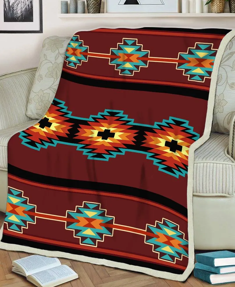 Brown Pattern Fleece Blanket WCS