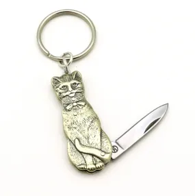 Cat Mini Knife Keyring