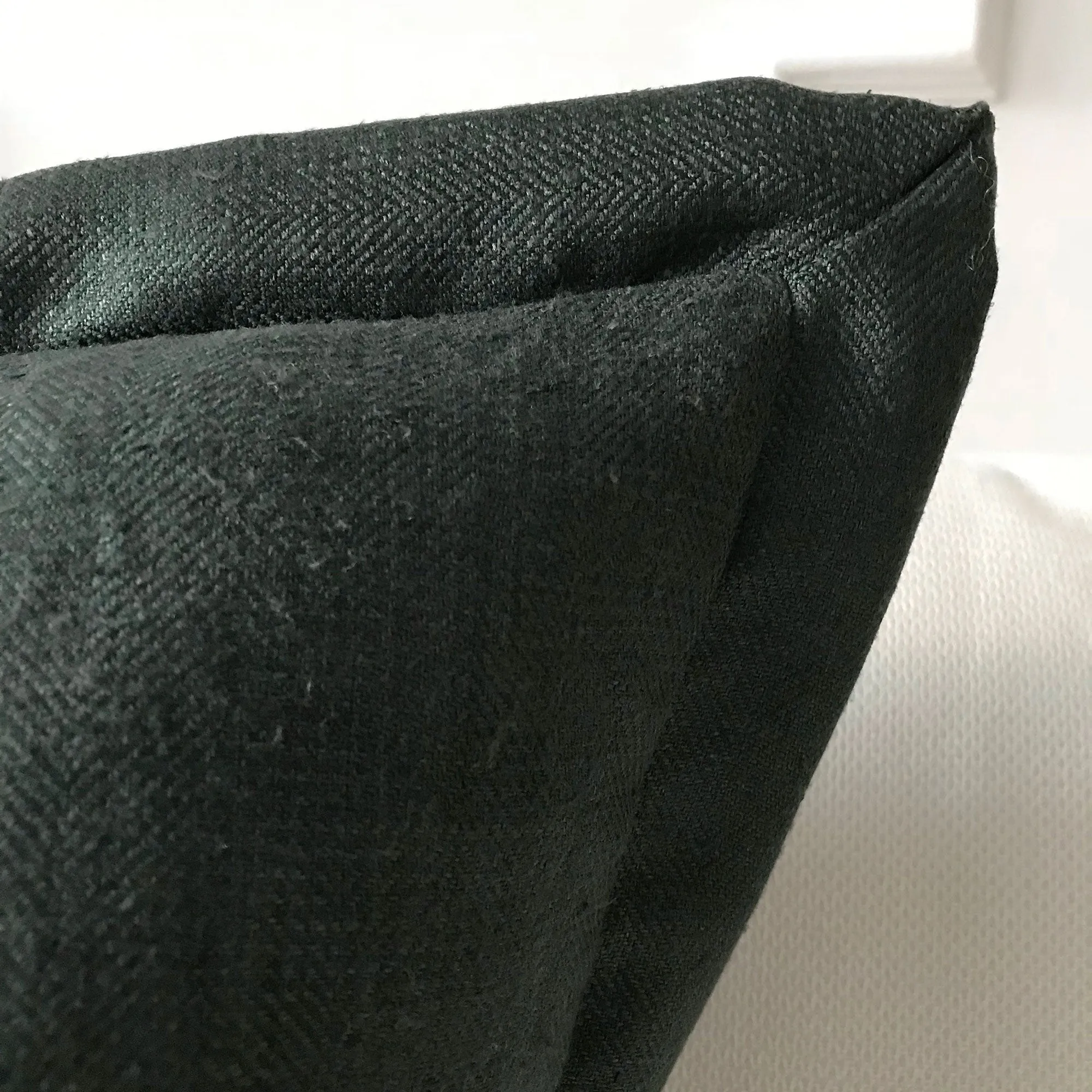 Charcoal Herringbone Euro Sham 27x27