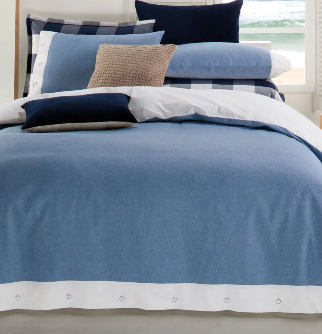 Charody Blue & White Coastal Quilt Cover & Pillow Cases Set