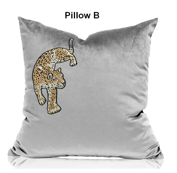 Cheetah Decorative Throw Pillows, Decorative Pillows for Living Room, Modern Sofa Pillows, Contemporary Throw Pillows