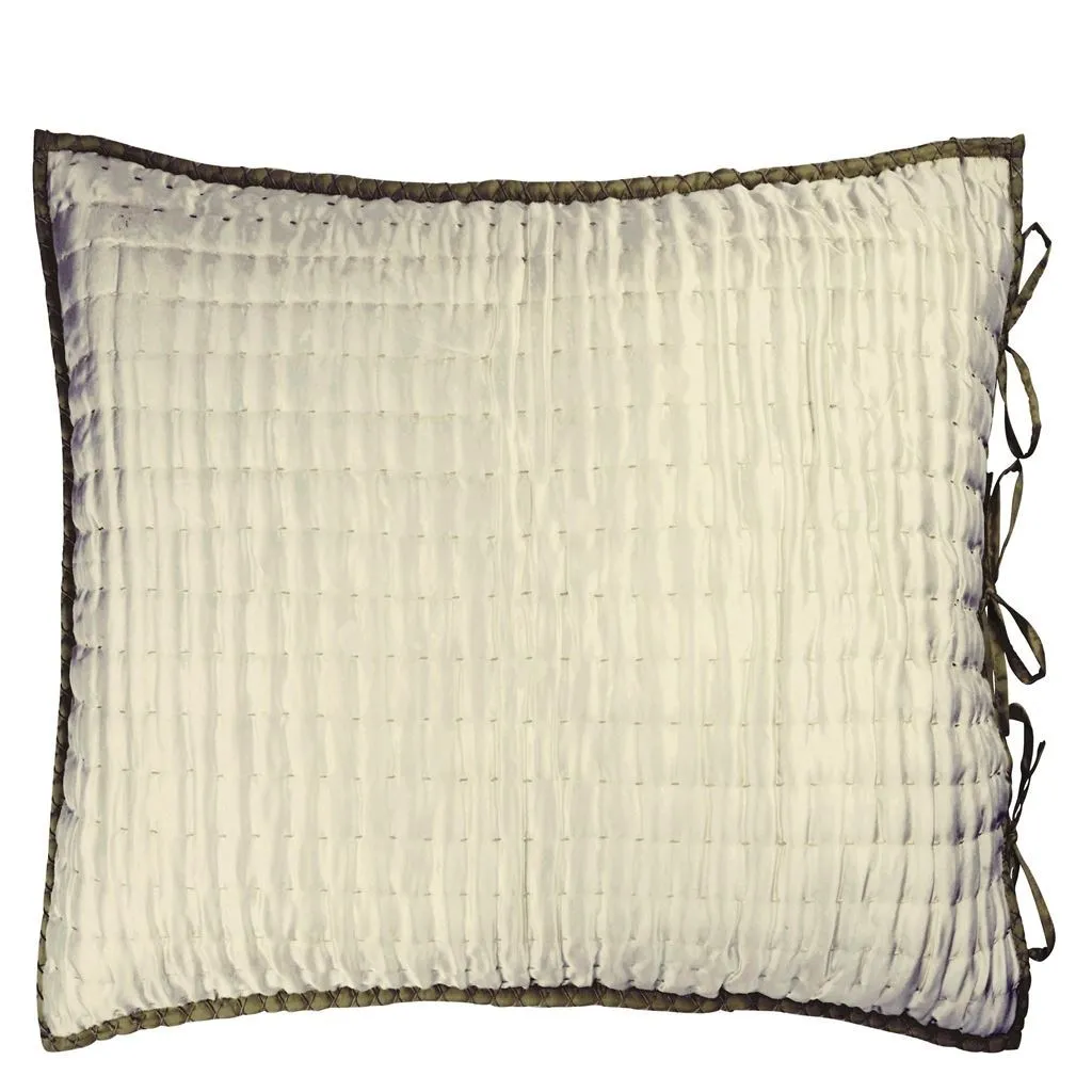 Chenevard Espresso & Birch Silk Quilts by Designers Guild