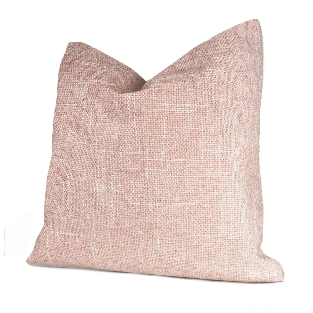 (CLEARANCE) Bailey Blush Pink Tweed Textured Pillow Cover