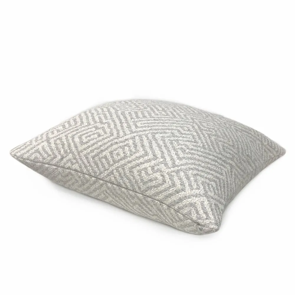 (CLEARANCE) Rhodes Gray Greek Maze Pillow Cover