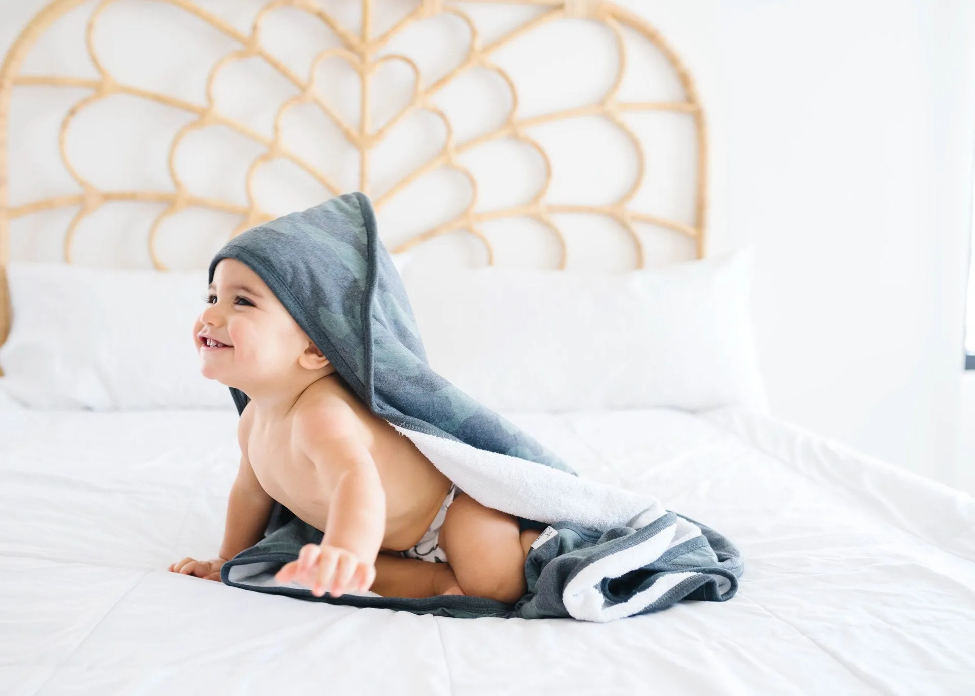 Copper Pearl Hunter Knit Hooded Towel