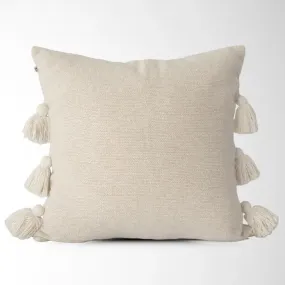 Coraline Textured Pillow with Side Tassels