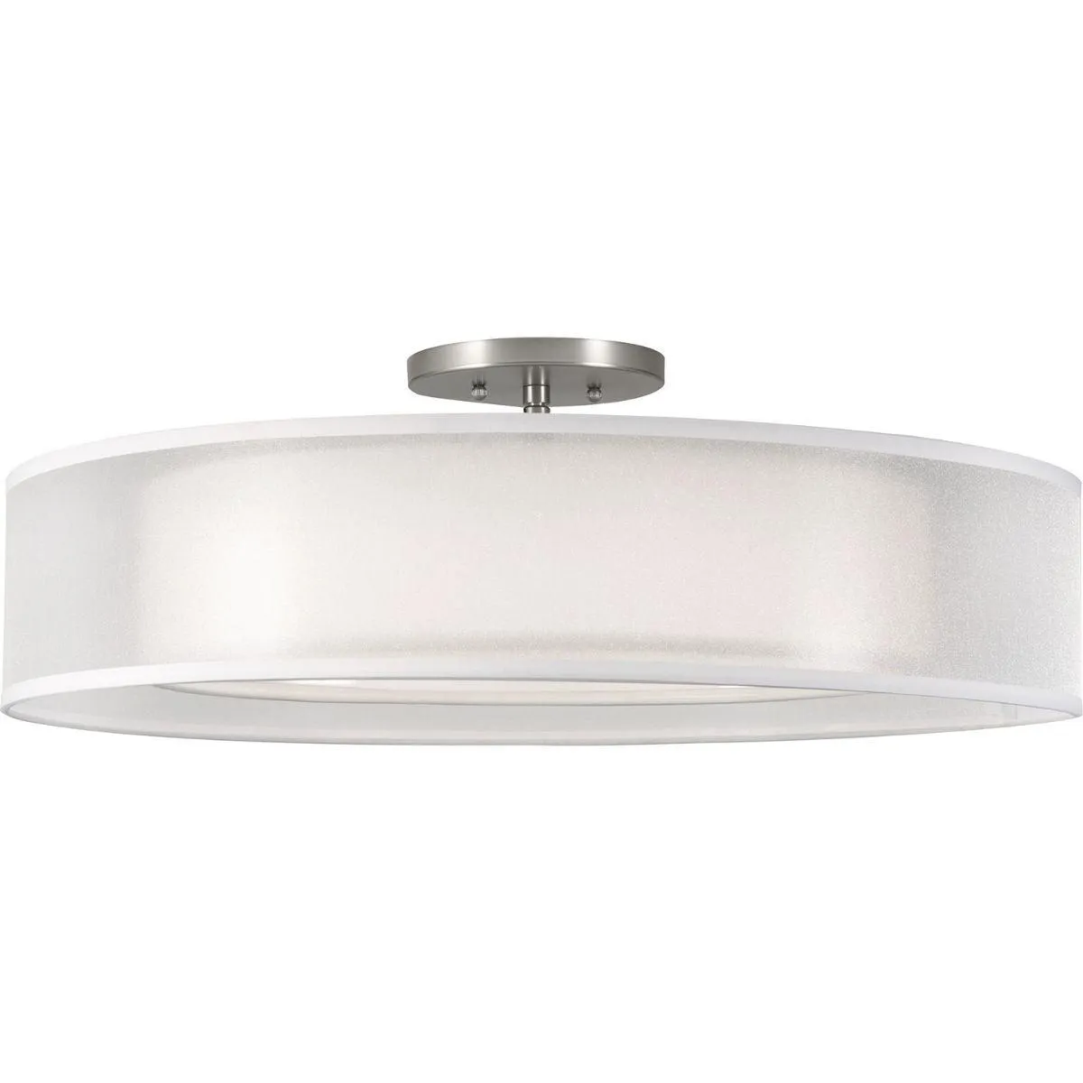 Cortez 30 in. LED Semi flush Mount Light Selectable CCT Satin Nickel finish