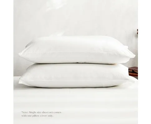 Cosy Club Duvet Cover Quilt Set King Flat Cover Pillow Case Essential White