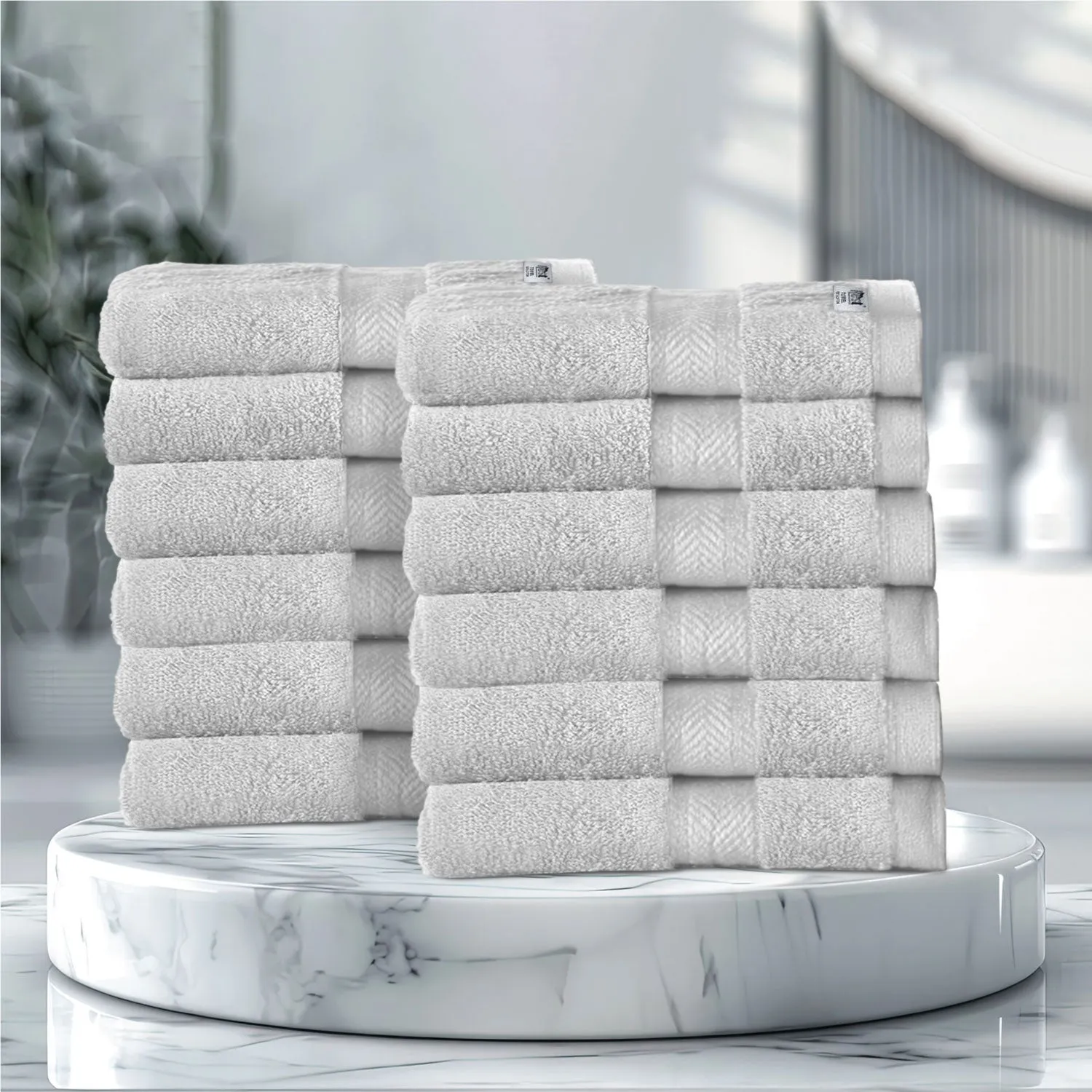 Cotton Face Towel Pack of 12 Soft Feel, Quick Dry, Highly Absorbent Durable Towels