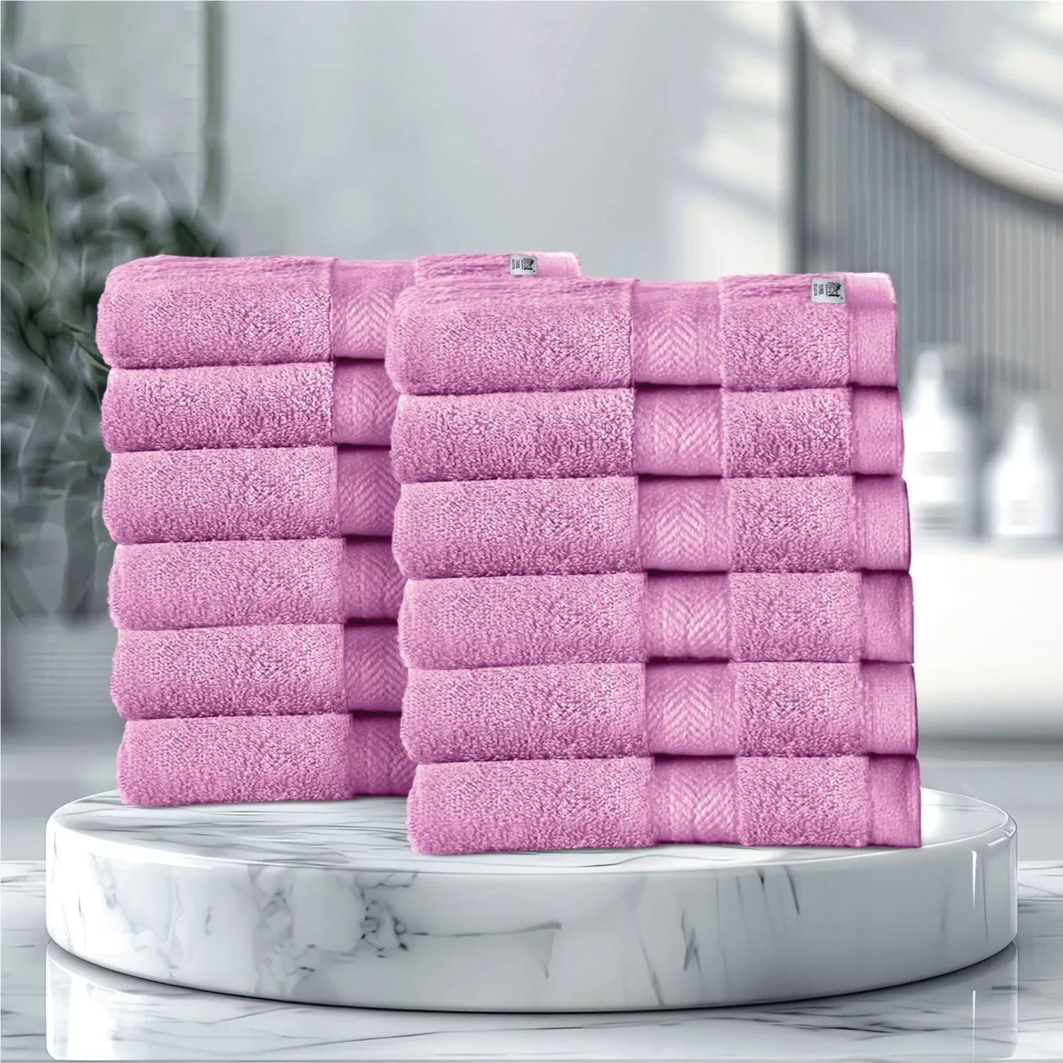 Cotton Face Towel Pack of 12 Soft Feel, Quick Dry, Highly Absorbent Durable Towels