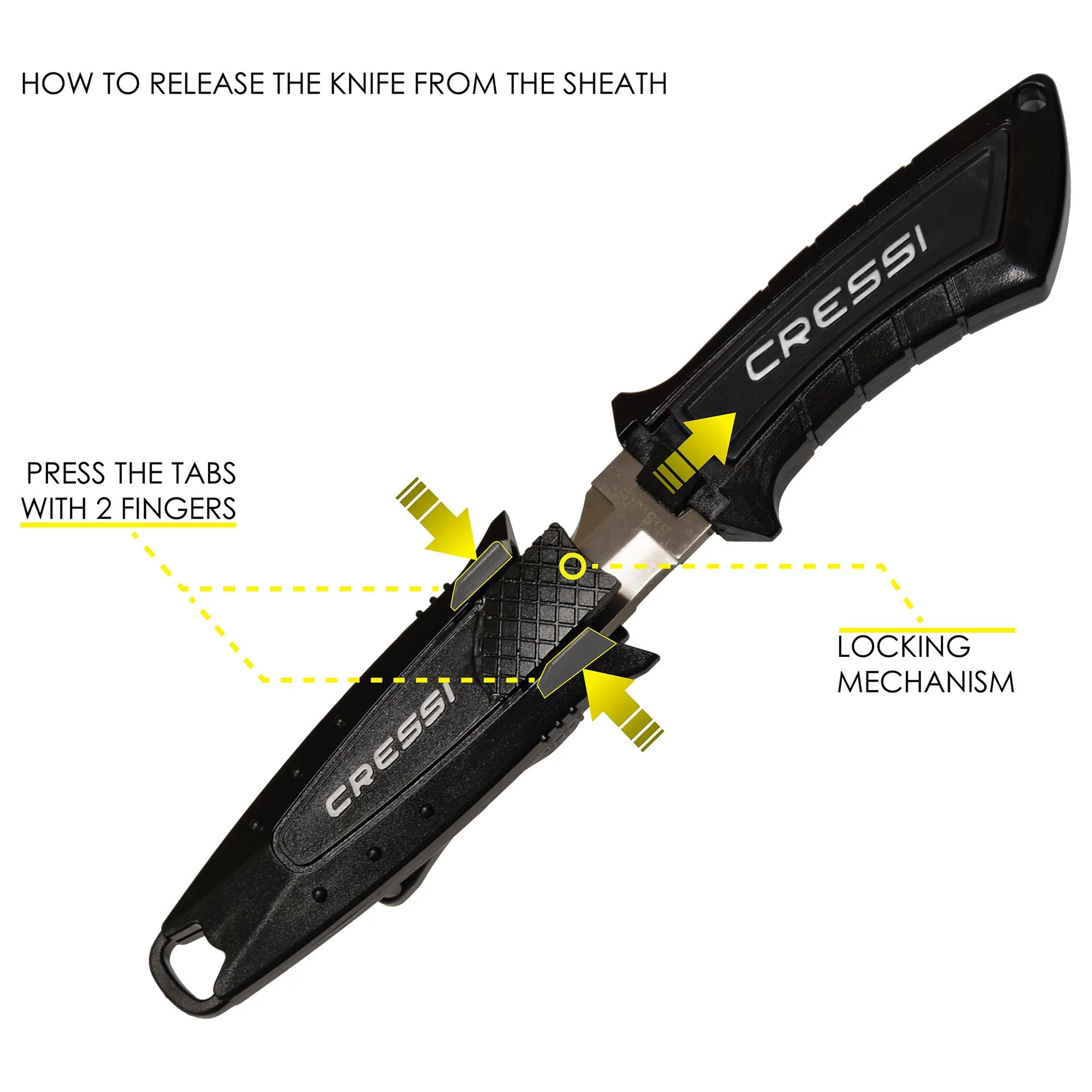 Cressi Lima Stainless Steel Scuba Dive Knife