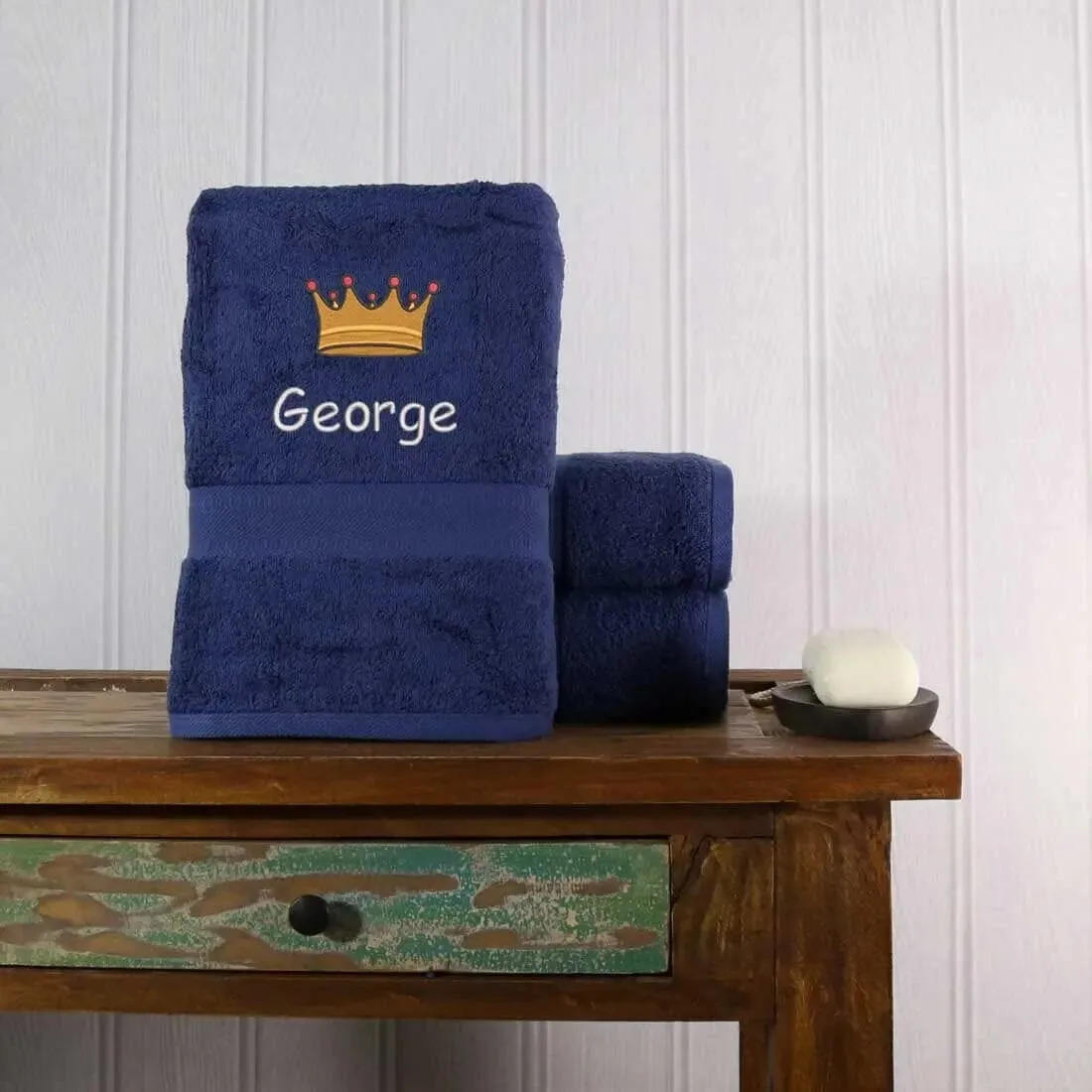 Crown Design Bath Towel