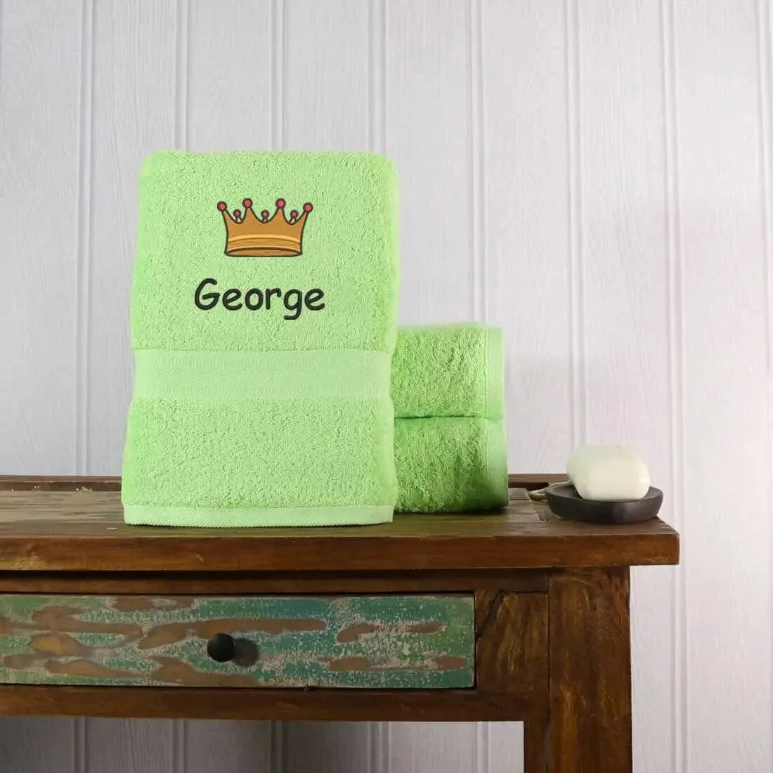 Crown Design Bath Towel