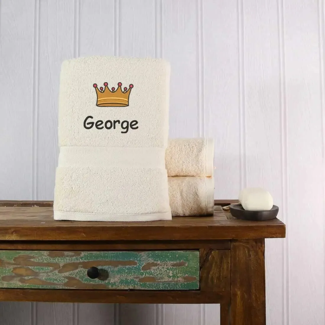 Crown Design Bath Towel