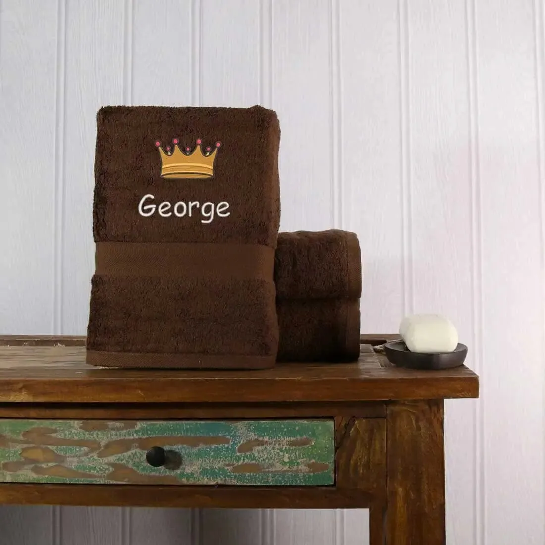 Crown Design Bath Towel