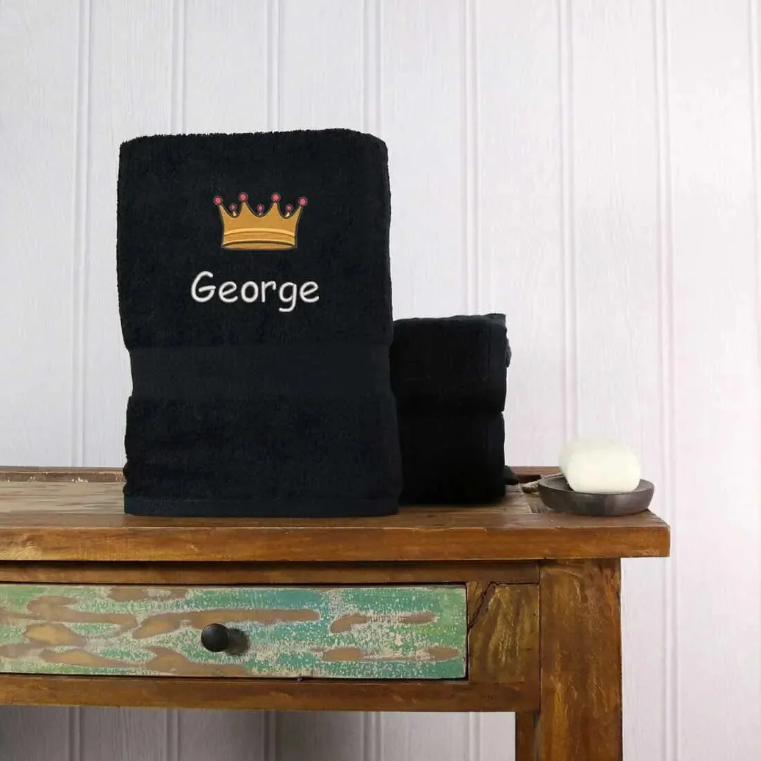 Crown Design Bath Towel