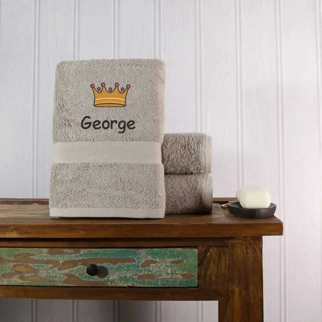 Crown Design Bath Towel