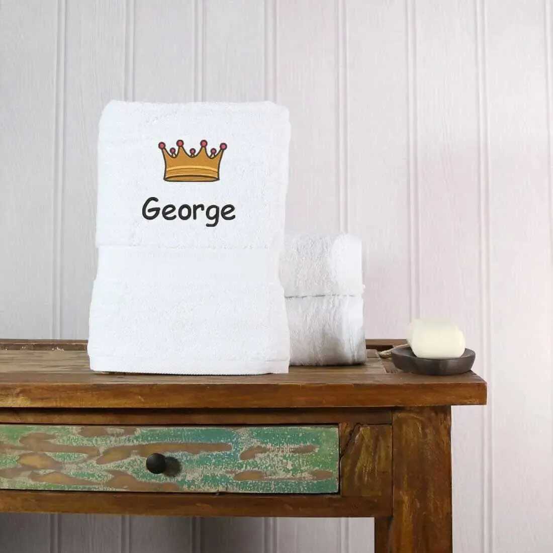 Crown Design Bath Towel