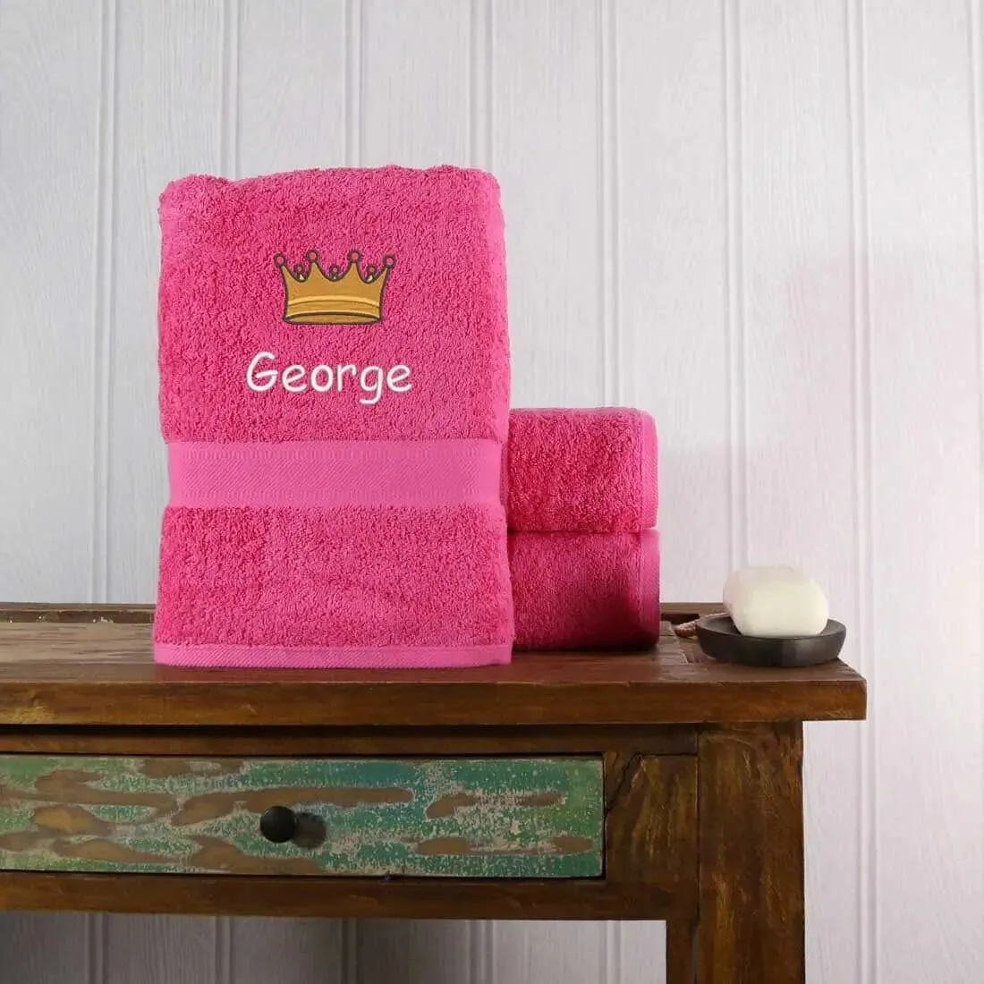 Crown Design Bath Towel