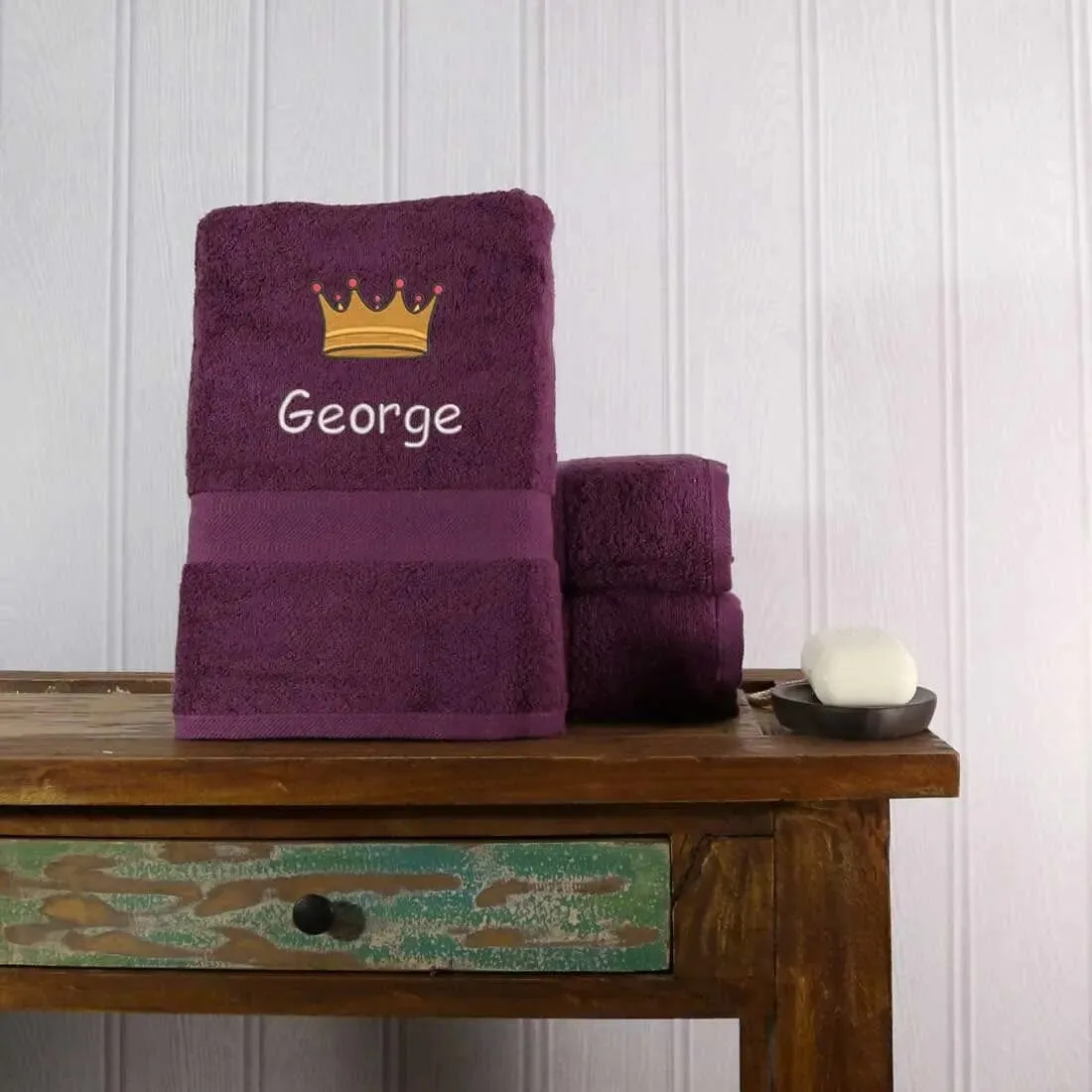 Crown Design Bath Towel