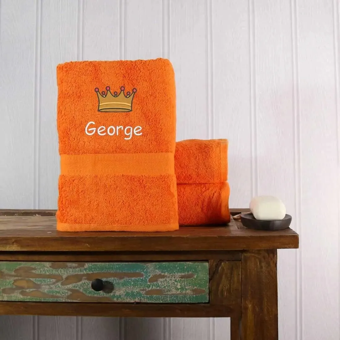 Crown Design Bath Towel