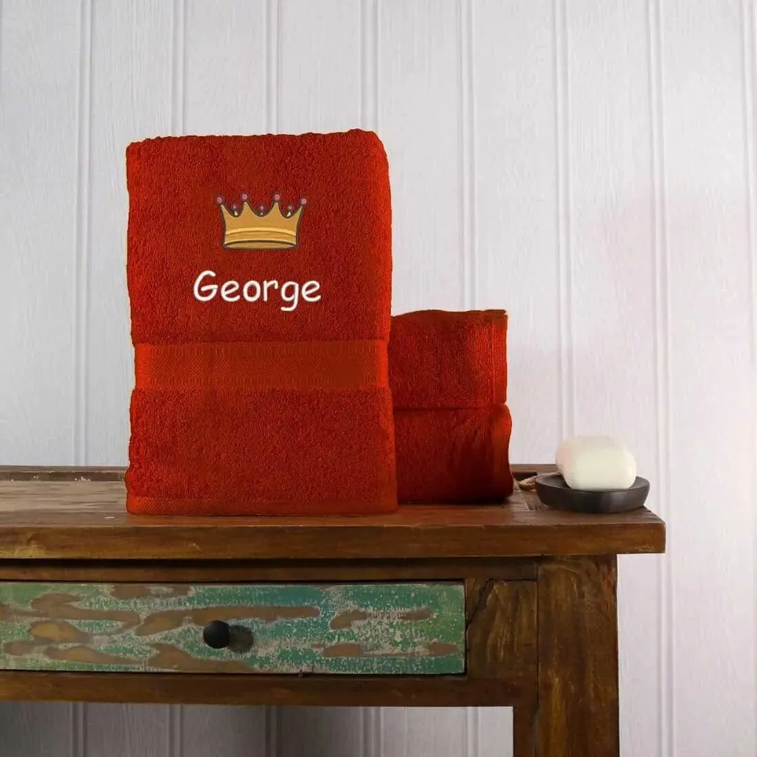 Crown Design Bath Towel