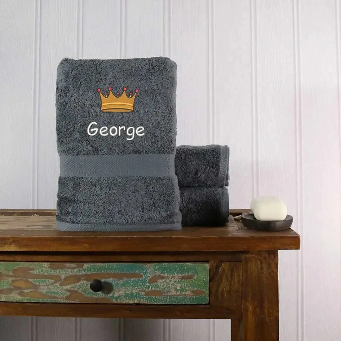 Crown Design Bath Towel