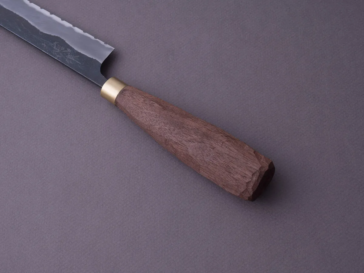 Daitoku - Blue #2 Kurouchi - 240mm Bread Knife - Walnut Handle