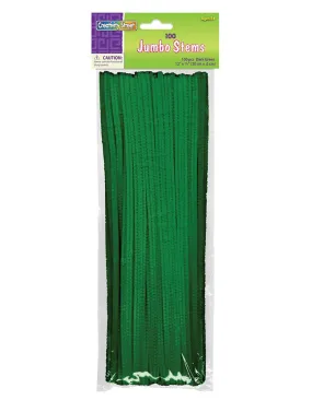 Dark Green Jumbo Chenille Stems