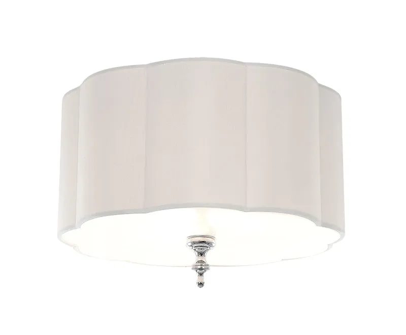 DEROGA AFFAIR 3 LIGHT FLUSH MOUNT, CHROME