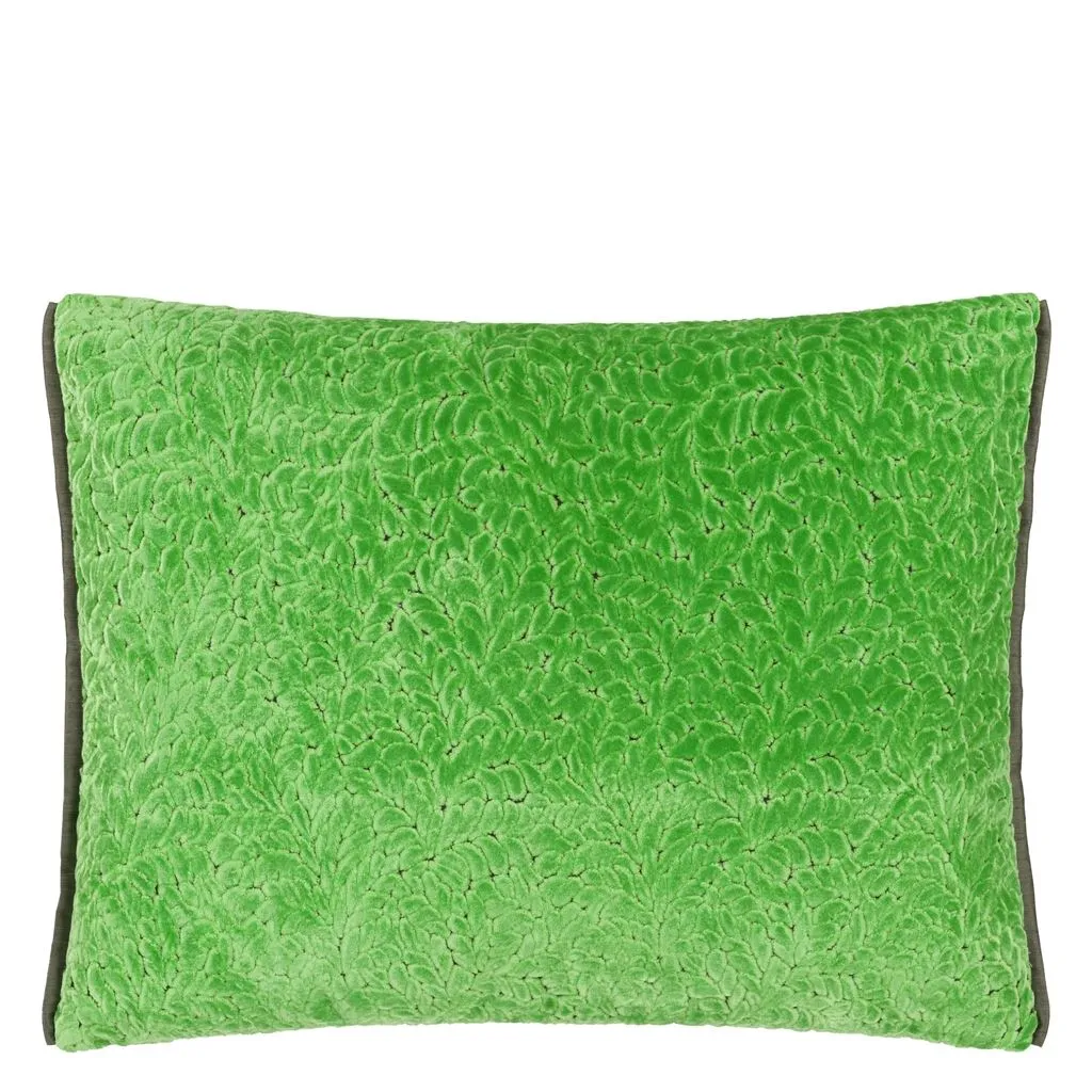 Designers Guild Cartouche Malachite Velvet Decorative Pillow