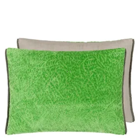 Designers Guild Cartouche Malachite Velvet Decorative Pillow