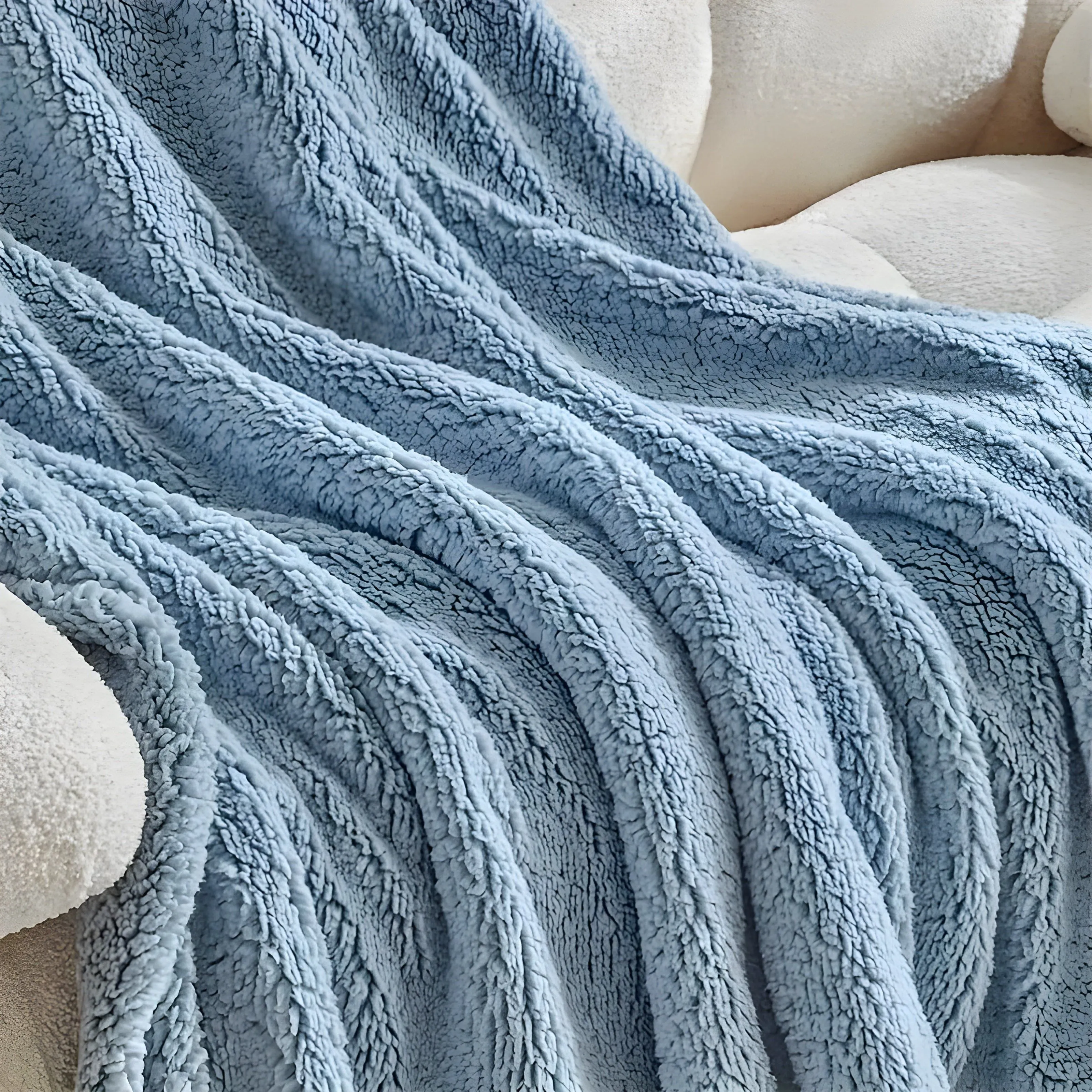 DoubleCozy Blanket - Lässige doppelseitige Sherpa-Fleecedecke