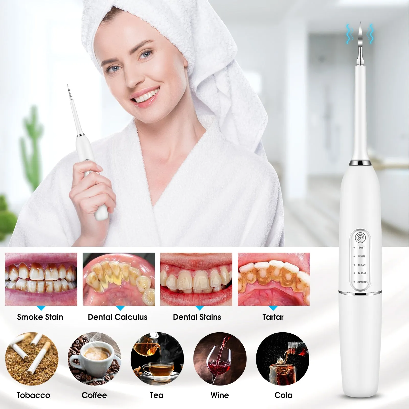 Electric Tooth Cleaner - Remove Tartar Scaler Teeth Cleaner Tool