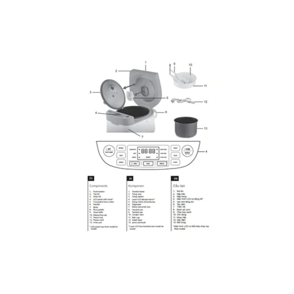 Electrolux ERC6603W 1.8L ErgoSense Rice Cooker