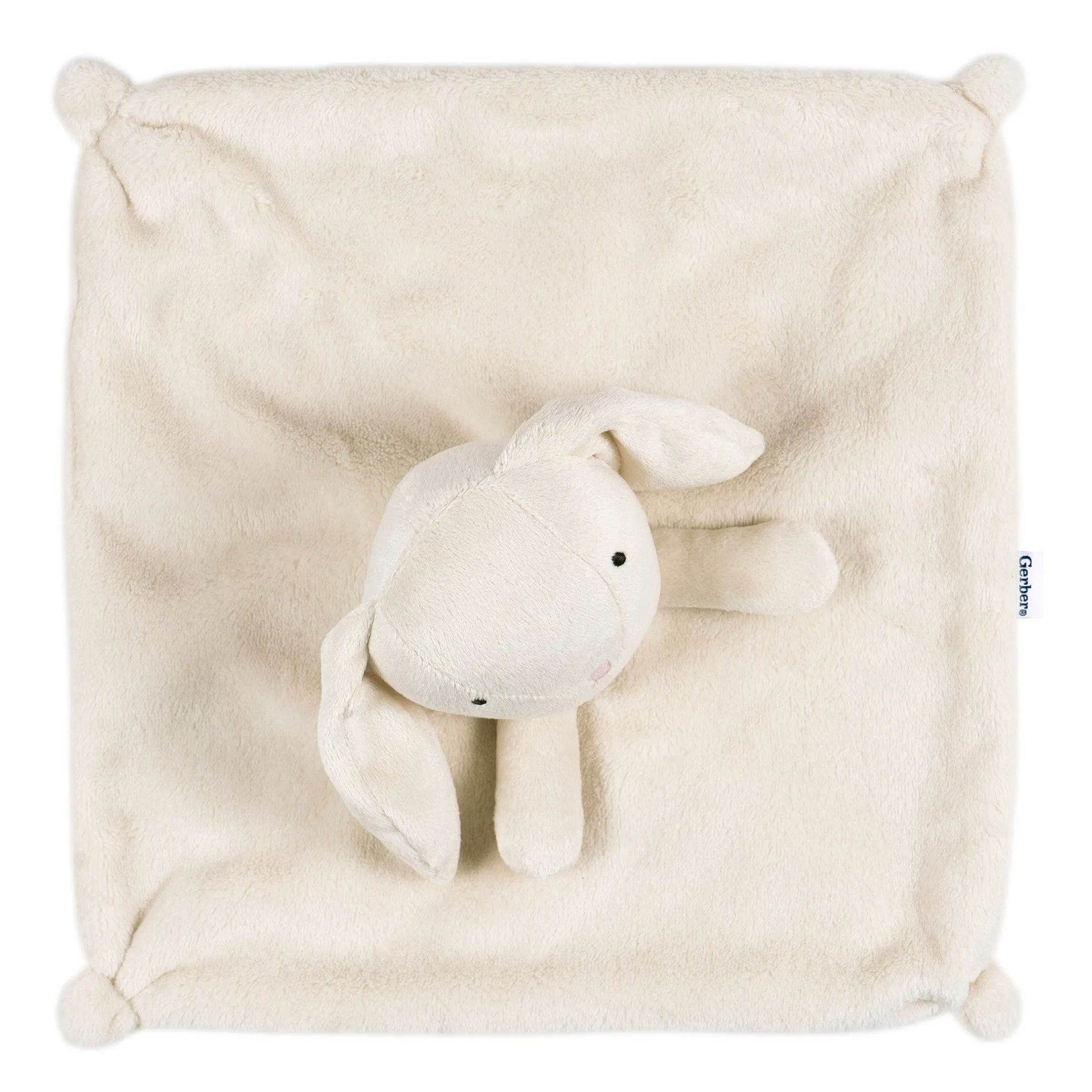 Embroidered 2-Piece Bunny Hooded Wearable Blanket & Security Blanket Set