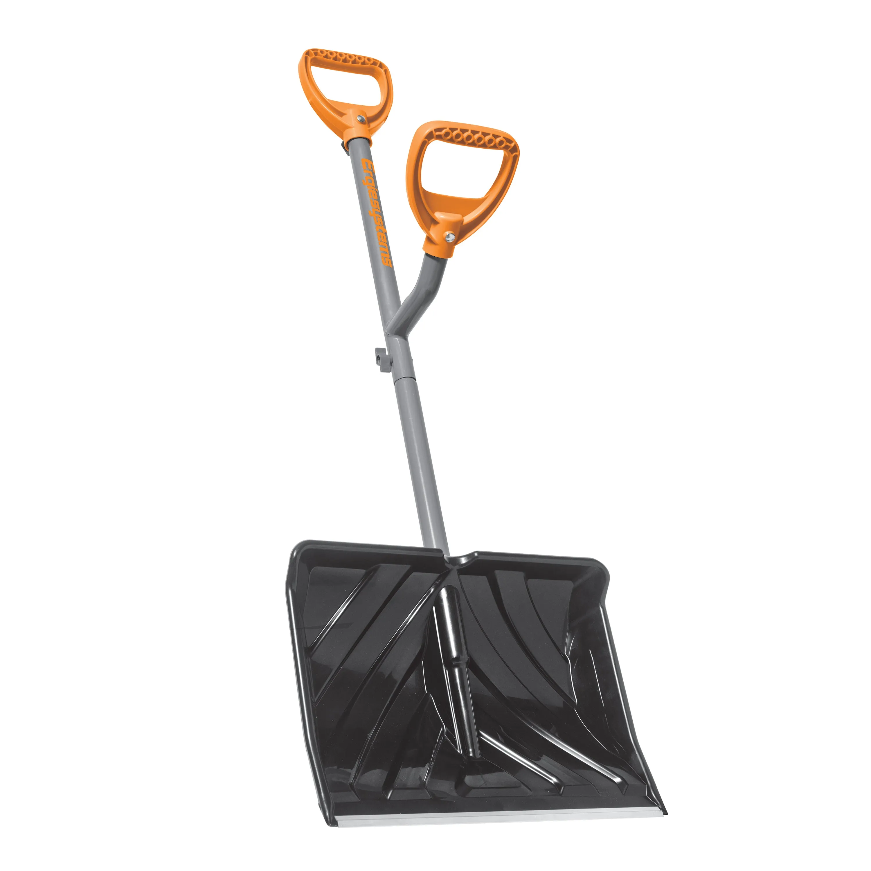 Ergie Systems ERG-SNSH18 Steel Shaft Impact Resistant Snow Shovel | 18-Inch Shovel | 34.5-Inch Shaft | Push/Scoop Combination Blade