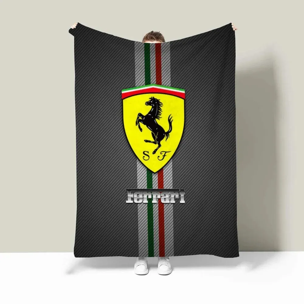 Ferrari-Inspired Throw Blanket Soft Lightweight Cozy Plush Warm Blankets