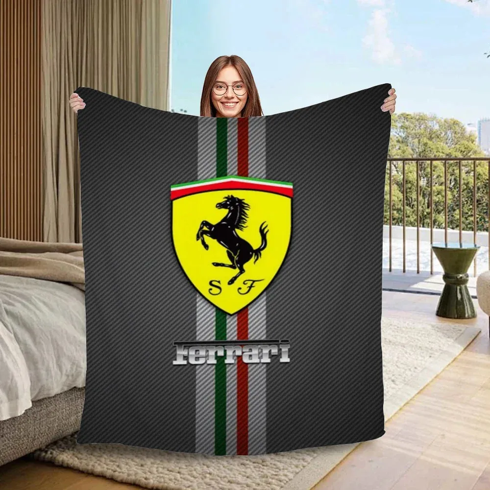 Ferrari-Inspired Throw Blanket Soft Lightweight Cozy Plush Warm Blankets