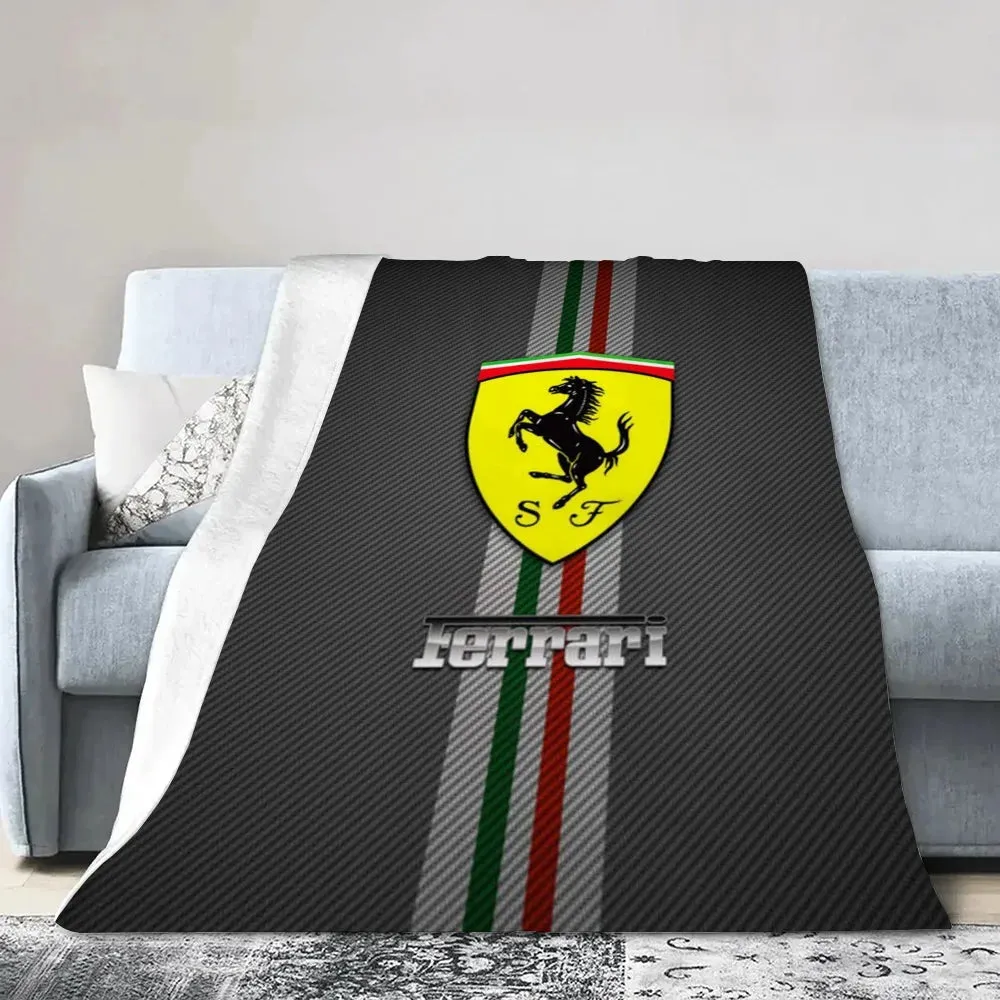 Ferrari-Inspired Throw Blanket Soft Lightweight Cozy Plush Warm Blankets