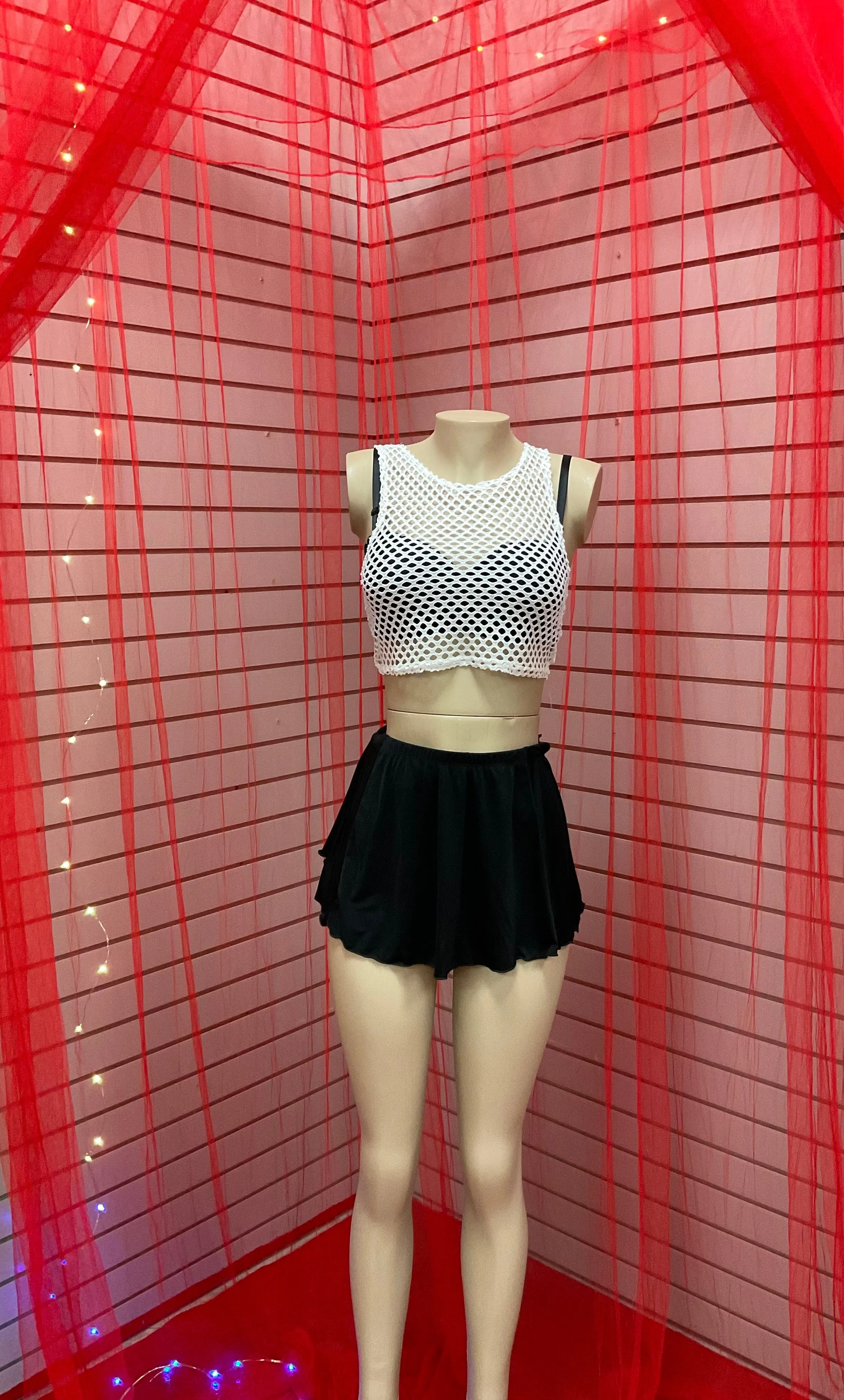 Fish Net Crop Top, Small