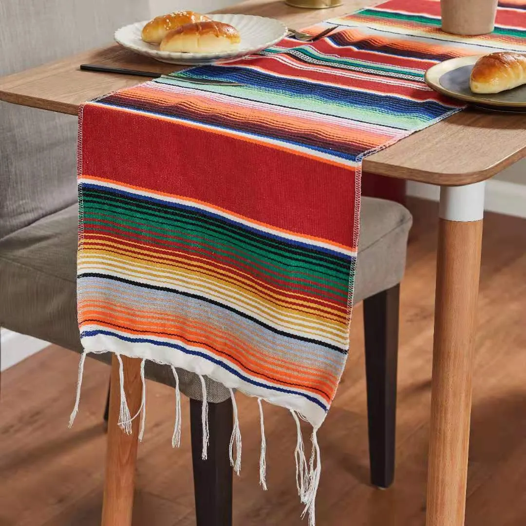 Flag Woven Tablecloth Tassel Blanket Beach Blanket Beach Mat