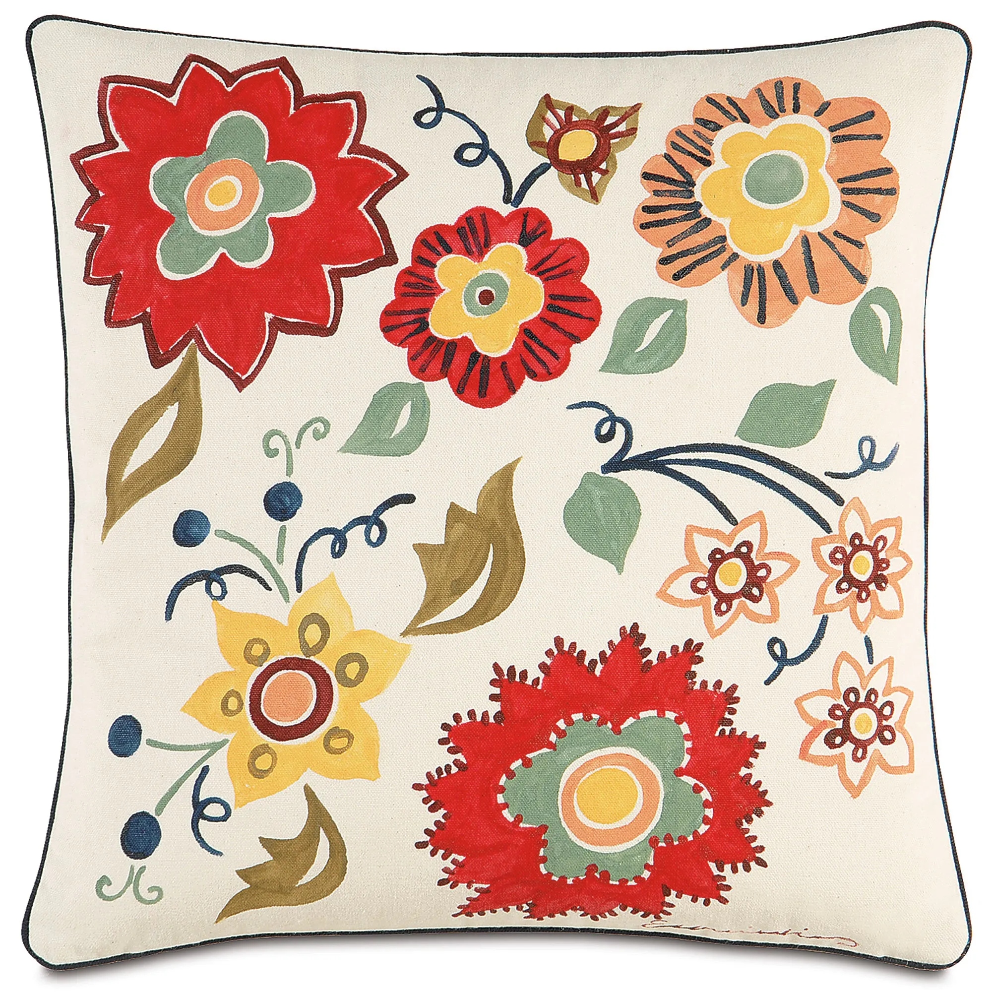 Floating Flora Decorative Pillow Cover 18 x18