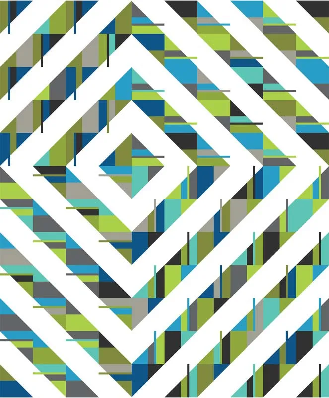 Fractured Modern Quilt Pattern - BAB 16