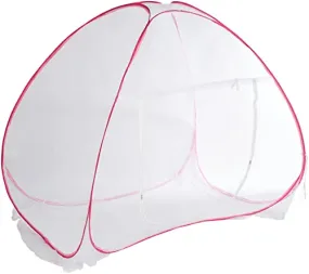 Fun Homes Polyester Foldable Mosquito Net Tent,Single Bed, 6.5 Ft X 4 Ft (Pink), Full (F_26_FUNHOME016877)